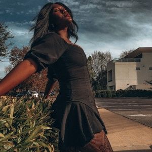 ZARA sweetheart neckline dress